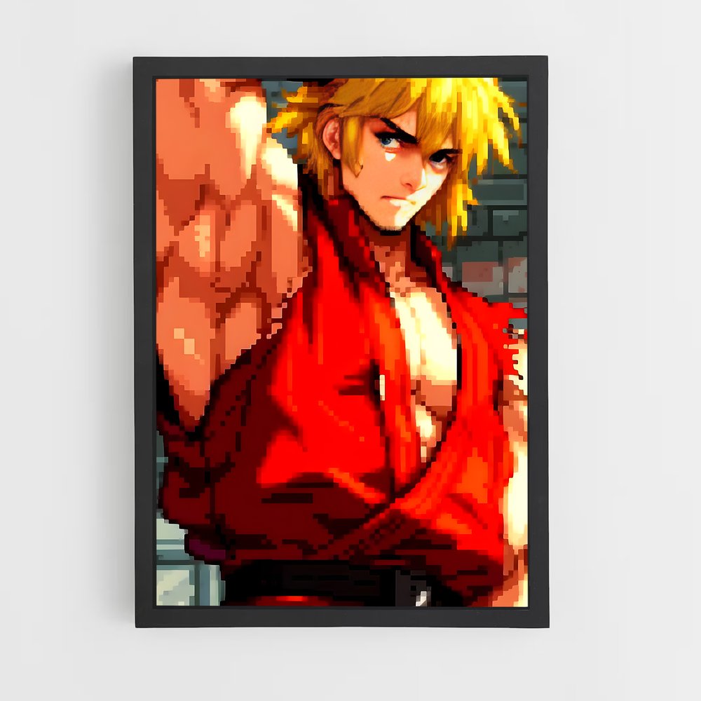 Poster Ken, le Maître des Arts Martiaux – affiche Street Fighter (vue 2)